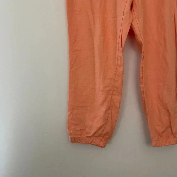 Athleta Cabo Linen Jogger Pants in Orange Size 16 - Picture 6 of 7